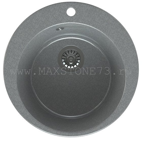 Мойка круглая D495 "MaxsTone *20" Серый (мрамор) 11,5кг